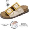 imageProject Cloud Platform Summer Sandals for Women 2025  Comfortable and Adjustable Straps Summer Slides with Memory Foam Insole  NonSlip Casual Womens SandalsBeigeyellow Buckle