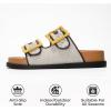 imageProject Cloud Platform Summer Sandals for Women 2025  Comfortable and Adjustable Straps Summer Slides with Memory Foam Insole  NonSlip Casual Womens SandalsBrownyellow Buckle