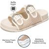 imageProject Cloud Platform Summer Sandals for Women 2025  Comfortable and Adjustable Straps Summer Slides with Memory Foam Insole  NonSlip Casual Womens SandalsOffwhite Raffia