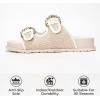 imageProject Cloud Platform Summer Sandals for Women 2025  Comfortable and Adjustable Straps Summer Slides with Memory Foam Insole  NonSlip Casual Womens SandalsOffwhite Raffia