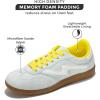 imageProject Cloud Sneakers for Women  LaceUp Shoes for Women Trendy Women Sneakers with Memory Foam Insole Womens Fashion Sneakers NonSlip Womens Shoes IritaLime Microsuede