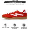 imageProject Cloud Sneakers for Women  LaceUp Shoes for Women Trendy Women Sneakers with Memory Foam Insole Womens Fashion Sneakers NonSlip Womens Shoes IritaRed Microsuede