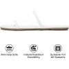 imageProject Cloud Summer Sandals for Women 2025  Memory Foam Insole and Vegan Leather Beach Flip Flops for Women  Non Slip and Lightweight Double Strap Womens Sandals TransitionWhite