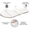imageProject Cloud Summer Sandals for Women 2025  Memory Foam Insole and Vegan Leather Beach Flip Flops for Women  Non Slip and Lightweight Double Strap Womens Sandals TransitionWhite