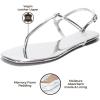imageProject Cloud Thong Sandals for Women 2025  Memory Foam and Lightweight Summer Essentials  Non Slip Flip Flops for Women Footwear with Back Strap Beach Flats Sandals CelebrationSilver