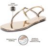 imageProject Cloud Thong Sandals for Women 2025  Memory Foam and Lightweight Summer Essentials  Non Slip Flip Flops for Women Footwear with Back Strap Beach Flats Sandals CelebrationGold