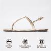 imageProject Cloud Thong Sandals for Women 2025  Memory Foam and Lightweight Summer Essentials  Non Slip Flip Flops for Women Footwear with Back Strap Beach Flats Sandals CelebrationGold