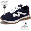 imageProject Cloud Trendy Sneakers for Women  Memory Foam and NonSlip Comfortable Casual Ladies Shoes for Womens Fashion Sneakers  Lightweight Laceup Shoes LeccoNavy