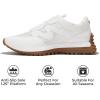 imageProject Cloud Trendy Sneakers for Women  Memory Foam and NonSlip Comfortable Casual Ladies Shoes for Womens Fashion Sneakers  Lightweight Laceup Shoes LeccoWhite Mesh