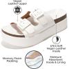 imageProject Cloud Wedge Platform Sandals For Women 2025  Memory Foam Insole ampamp Cork Footbed Platform Heel Slides for Women Footwear  Beach Essential Womens Sandals SoftyWhite