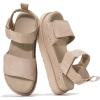 imageProject Cloud Genuine Leather Platform Sandals Women  Memory Foam Insole Slip Resistant Chunky Womens Sandals with adjustable straps  Stylish Women Footwear BronzestarWheat Suede