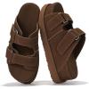 imageProject Cloud Genuine Leather Platform Womens Sandals  DoubleStrap NonSlip Platform Sandals Women with Memory Foam Insole  Chunky Heeled Women Footwear SilverstarMocha Suede