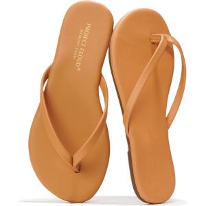 imageProject Cloud Kids Sandals For Girls Footwear with Memory Foam Insole Kids Flip Flops  Lightweight ampamp Slip Resistant Girls Sandals Summer Beach Essentials Little FoundationsTan