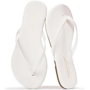 imageProject Cloud Kids Sandals For Girls Footwear with Memory Foam Insole Kids Flip Flops  Lightweight ampamp Slip Resistant Girls Sandals Summer Beach Essentials Little FoundationsWhite
