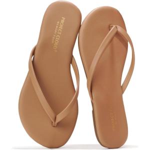 imageProject Cloud Kids Sandals For Girls Footwear with Memory Foam Insole Kids Flip Flops  Lightweight ampamp Slip Resistant Girls Sandals Summer Beach Essentials Little FoundationsTaupe
