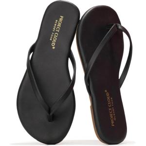 imageProject Cloud Kids Sandals For Girls Footwear with Memory Foam Insole Kids Flip Flops  Lightweight ampamp Slip Resistant Girls Sandals Summer Beach Essentials Little FoundationsBlack