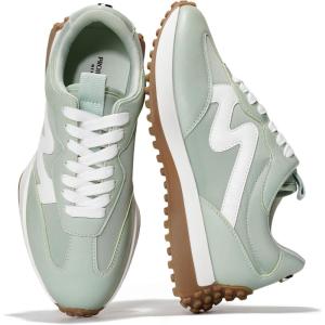 imageProject Cloud Trendy Sneakers for Women  Memory Foam and NonSlip Comfortable Casual Ladies Shoes for Womens Fashion Sneakers  Lightweight Laceup Shoes LeccoPistachio