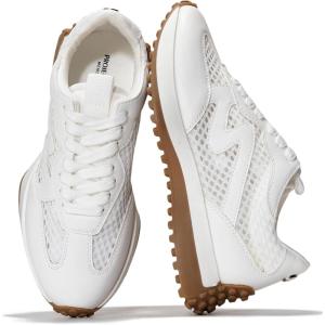 imageProject Cloud Trendy Sneakers for Women  Memory Foam and NonSlip Comfortable Casual Ladies Shoes for Womens Fashion Sneakers  Lightweight Laceup Shoes LeccoWhite Mesh