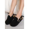 imageProject Cloud Genuine Leather Mini Clogs for Kids  Memory Foam Unisex and NonSlip Kids Clogs ampamp Mules  Water Resistant Boys ampamp Girls Sandals with Cork Footbed ampamp Arch SupportBlack Suede