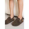 imageProject Cloud Genuine Leather Mini Clogs for Kids  Memory Foam Unisex and NonSlip Kids Clogs ampamp Mules  Water Resistant Boys ampamp Girls Sandals with Cork Footbed ampamp Arch SupportDark Choco Brown Suede