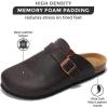 imageProject Cloud Mens Clogs  Full Grain Genuine Leather Memory Foam Clogs for Men Arch Support Cork Footbed  Non Slip Platform Mules BrooklynBrown Distressed