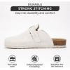 imageProject Cloud Mens Clogs  Full Grain Genuine Leather Memory Foam Clogs for Men Arch Support Cork Footbed  Non Slip Platform Mules BrooklynLightgrey Suede
