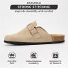 imageProject Cloud Mens Clogs  Full Grain Genuine Leather Memory Foam Clogs for Men Arch Support Cork Footbed  Non Slip Platform Mules BrooklynSand Suede