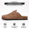 imageProject Cloud Mens Clogs  Full Grain Genuine Leather Memory Foam Clogs for Men Arch Support Cork Footbed  Non Slip Platform Mules BrooklynTaupe Distressed
