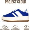 imageProject Cloud Platform Girls Sneakers  Lightweight Memory Foam Insole Laceup Kids Shoes with Trendy Styles  NonSlip Fashion Platform Boys and Girls Shoes Little NitaBlue