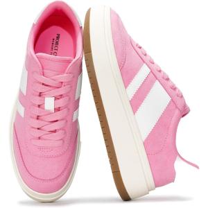 imageProject Cloud Platform Sneakers for Women  Lightweight Memory Foam Insole Fashion Sneakers for Women Footwear  NonSlip Womens Sneakers Platform Shoes Womens Fashion NitaPinkwhite Stripes