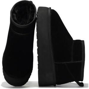 imageProject Cloud 100 Genuine Suede Leather Ankle Boots for Women  AntiSlip Memory Foam Insole Womens Boots  Lightweight Winter Womens Shoes Ankle Booties for Women HuggyBlack