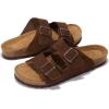 imageProject Cloud Genuine Leather Mens Sandals with Memory Foam Natural Cork Footbed Slides for Men Footwear  NonSlip DoubleStrap Buckle Summer Sandals ArizonaChoco Suede