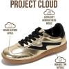 imageProject Cloud Sneakers for Women  LaceUp Shoes for Women Trendy Women Sneakers with Memory Foam Insole Womens Fashion Sneakers NonSlip Womens Shoes IritaBlack Gold