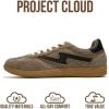 imageProject Cloud Sneakers for Women  LaceUp Shoes for Women Trendy Women Sneakers with Memory Foam Insole Womens Fashion Sneakers NonSlip Womens Shoes IritaLight Taupe