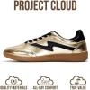 imageProject Cloud Sneakers for Women  LaceUp Shoes for Women Trendy Women Sneakers with Memory Foam Insole Womens Fashion Sneakers NonSlip Womens Shoes IritaBlack Gold