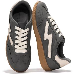 imageProject Cloud Sneakers for Women  LaceUp Shoes for Women Trendy Women Sneakers with Memory Foam Insole Womens Fashion Sneakers NonSlip Womens Shoes IritaGrey