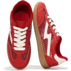 imageProject Cloud Sneakers for Women  LaceUp Shoes for Women Trendy Women Sneakers with Memory Foam Insole Womens Fashion Sneakers NonSlip Womens Shoes IritaRed Mesh