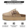 imageProject Cloud 100 Genuine Leather Clogs for Women  Wedge Womens Clogs Platform Sandals with Memory Foam Insole  Heeled Mules for Women 2025 StephiNude