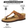 imageProject Cloud 100 Genuine Leather Womens Sandals Wedge Arizona Sandals Women  Wedge Sandals ampamp Slippers  Memory Foam  Women footwear Beach Essentials TStrap Wedges Belize Chestnut 11