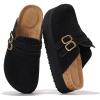 imageProject Cloud 100 Genuine Leather Clogs for Women  Wedge Womens Clogs Platform Sandals with Memory Foam Insole  Heeled Mules for Women 2025 StephiBlack