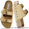 imageProject Cloud Platform Sandals Women Footwear  Genuine Leather and Durable EVA Sole for NonSlip and Comfortable Platform  Fashion Summer Sandals for Women 2025 OliyRaffia