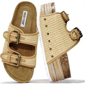 imageProject Cloud Platform Sandals Women Footwear  Genuine Leather and Durable EVA Sole for NonSlip and Comfortable Platform  Fashion Summer Sandals for Women 2025 OliyRaffia