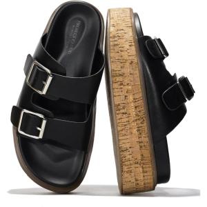 imageProject Cloud Platform Womens Sandals  Summer Womens Sandals with Memory Foam Insole Wedges  Stylish and Comfortable Women Footwear  Lightweight Women Wedges BrisbaneBlack