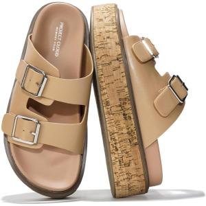 imageProject Cloud Platform Womens Sandals  Summer Womens Sandals with Memory Foam Insole Wedges  Stylish and Comfortable Women Footwear  Lightweight Women Wedges BrisbaneNude
