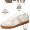 imageProject Cloud Leather Sneakers for Men Shoes  Memory Foam Insole NonSlip Casual Shoes for Men Footwear  Lightweight Vegan Leather Fashion Sneakers DixonWhite