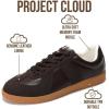 imageProject Cloud Leather Sneakers for Men Shoes  Memory Foam Insole NonSlip Casual Shoes for Men Footwear  Lightweight Vegan Leather Fashion Sneakers DixonBrown