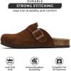 imageProject Cloud Genuine Leather Footbed Clogs for Women  Memory Foam Arch Support Slippers for Women  Trendy Slipons Womens Mules ampamp Clogs Sandals BentonCacao Suede