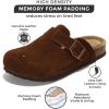 imageProject Cloud Genuine Leather Footbed Clogs for Women  Memory Foam Arch Support Slippers for Women  Trendy Slipons Womens Mules ampamp Clogs Sandals BentonCacao Suede