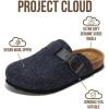 imageProject Cloud Genuine Leather Footbed Clogs for Women  Memory Foam Arch Support Slippers for Women  Trendy Slipons Womens Mules ampamp Clogs Sandals BentonNavy Wool