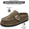 imageProject Cloud Genuine Leather MoccasinStyle Clogs for Women  Memory Foam and Water Resistant Mules Slipon  NonSlip and Durable Clogs Casual Shoes for Women Footwear CarlineTaupe